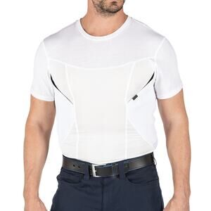 5.11 Tactical Sz L Compression Holster Base Shirt Concealed Carry Padded NEW Wht